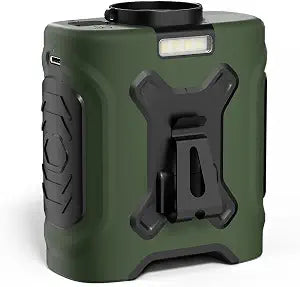 LOUISWARE Portable Waist Fan 10000mAh Belt Fan 18000RPM Clip Fan With Max 24H Working Time 5 Speeds adjustment with LED flashlight & Charging display Cooling for Outdoor Camping Travel