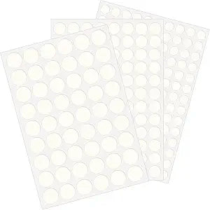 290PCS Adhesive Screw Hole Cover Stickers, 3 Size - 12 mm/15 mm/21 mm White Self-Adhesive Screw Hole Stickers for Wood Cabinets, Drawer, Wardrobe, Table - Easy Installation & Good Adhesive Strength