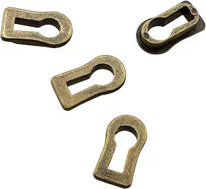 4pcs Zinc Alloy Keyhole Cover Bronze Tone for Cabinet Door, Dresser Drawers, Desk Antique, Modern Furniture Hardware