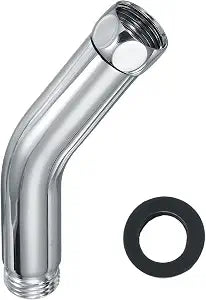 uxcell Shower Arm Elbow Adapter, 135 G1/2 Connector Universal Stainless Steel Shower Head Extension for Bathroom Handheld Wall-mounted Head, Medium Silver