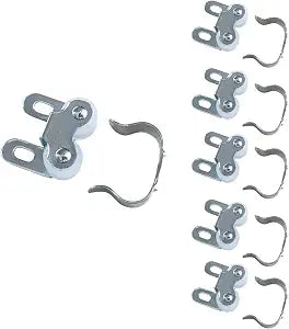 QCAA Friction Roller Catch for RV and Mobil Home, Satin Nickel, Made in Taiwan, 6 Pack