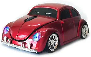Car Mouse for Computer, Cool and Cute Car-Shaped Mouse, Wireless 2.4Ghz Optical Mice for Laptop PC Mac (Red)