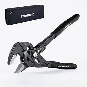 toolant 7-Inch Pliers Wrench, CR-V Steel, Smooth Parallel Jaws, 10:1