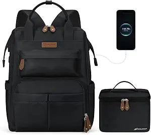 Maelstrom 15.6-17.3" Laptop Backpack with Lunch Box, Work Bag for Women Men
