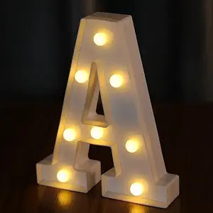 LED Light Up Letters, Warm White Decorative Marquee Letters(A)