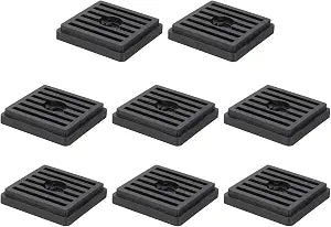 uxcell 8Pcs Bed Risers, Square Heavy Duty Stackable Lift Block to 0.5 Inch Plastic Furniture Riser for Desk, Chair, Table, Sofa Legs, Washing Machine, Refrigerator, Black
