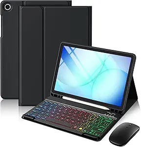 Harvopu for Galaxy Tab A11 Plus/A9 Plus Case with Keyboard-Wireless Mouse