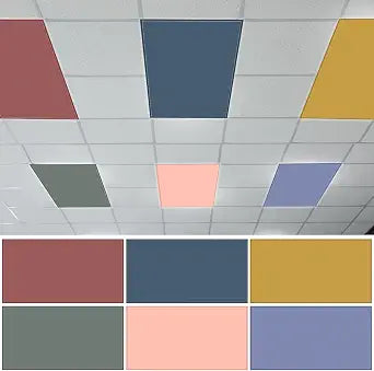 6 Pcs Fluorescent Light Covers 4 x 2 ft Magnetic, Morandi Color