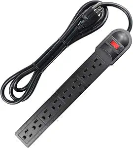 8-Outlet Surge Protector Power Strip with 6-Foot Cord, 90 Joules, ETL Listed