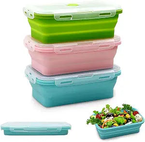 Alimat PluS 3 Pack 40.5oz Silicone Collapsible Food Storage Containers