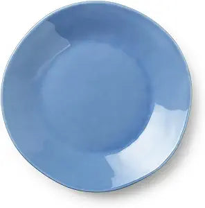 Cloudy Sky Stoneware Salad Plates 9"  Set of 4 Blue-Gray Marbled Glaze Plates for Salads, Appetizers, Desserts & Sides  Elegant Everyday Tableware for Rustic or Modern Dining