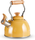 ROCKURWOK Whistling Tea Kettle, Tea Pot All Stovetop Safe, 1.6 Quart Yellow