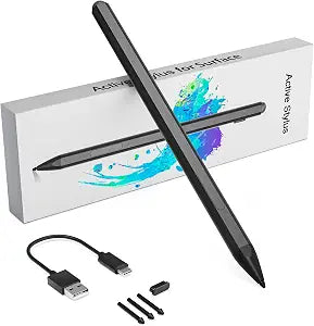 Surface Pen - Surface Pro Pen Stylus for Surface Pro 11/9/10/8/X/7/6/5/4/3, USB-C Fast Charge, Draw or Write Like on Paper, Surface Pro 11 Copilot Pen for Surface Go 2/3/4/Book/Laptop/Studio
