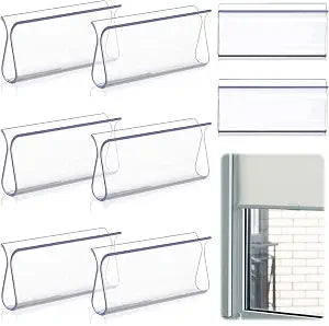 Chunful 8 Pieces Plastic Shade Pulls for Roller Shades Handles, Clear