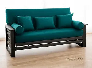 National Allergy 100% Cotton Zippered Dark Teal Futon Cover Full Size