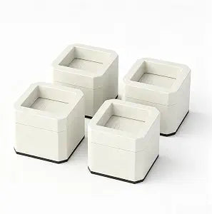 Bed Risers 3 Inch, 4pack White Square Furniture Risers for 1100lbs