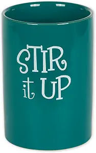 DII Kitchen Accessories Retro Collection Ceramics, Utensil Holder, Teal
