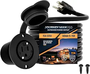 Journeyman-Pro 5279 GCR1 Weatherproof Outdoor Power Outlet, 10 Ft, Black
