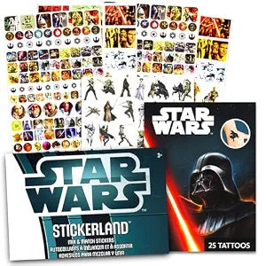 Star Wars Stickers & Tattoos Party Favor Pack (275 Stickers & 25 Temporary Tattoos)