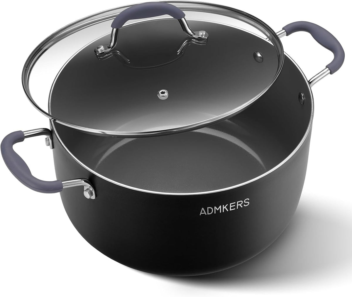 8 Quart Ceramic Nonstick Stock Pot with Lid, Induction Soup Pot with Lid