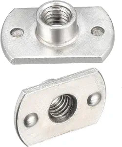 uxcell M6 Carbon Steel Slab Base T-Shaped 2 Projection Weld Nuts Pack of 25