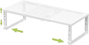 Jojocross Expandable Adjustable Stackable Kitchen Organizer, Spice Rack,Metal Pantry Storage Shelves Racks,Counter Shelf for Cabinets, Countertop, Cupboard (1 Pack/Large/White)