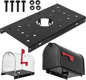 Shimeyao Mailboxes Mounting Bracket for 2-3/8" Round Post, 6 x 11.8 Inch