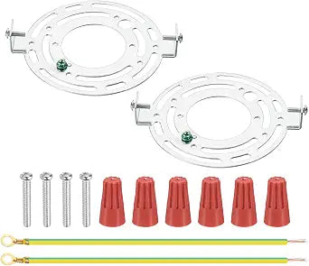 PATIKIL 115mm (4.53") Universal Light Fixture Mounting Bracket Kit, 2 Set Light Crossbar Round Ceiling Plate with Screw for Wall Light Ceiling Light Pendant Chandelier