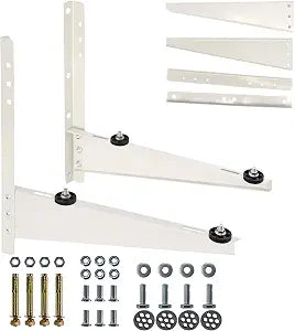 Mini Split Wall Mounting Bracket for 9,000-18,000 BTU Air Conditioner,Heavy-Duty Wall Bracket Holds Up to 330lbs,Foldable AC Support Bracket for Outside Mini Split AC Heat Pump Compressor