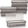 Remerry 6 Pcs Utensil Organizer with Lid, Flatware Tray Drainer, Grey