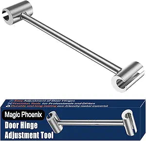 Hinges Gap Adjusting Wrench, Door Hinge Repair Tool, Upgraded Steel Double-ended Door Hinge Repair Wrench, Heavy-duty Door Hinge Adjustment Tool for Standard Round Bolts (0.315-0.75in)