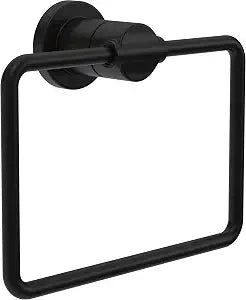 Delta Hand Towel Holder | Square Matte Black Ring for Hanging Towels in Kitchen, Bathroom | Nicoli Accessories