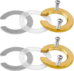 2Pcs Hot Cold Faucet Fixing Tool Set Lock Nut Prevent Kitchen Bathroom Faucets from loosening (Brass)