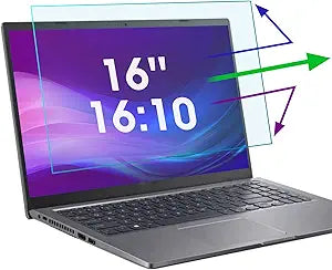 2 Pack 16 Inch Anti Blue Light Screen Protector for Lenovo/Dell/HP/ASUS/LG, Reduce Eye Strain Anti Glare Blue Light Blocking Screen Protector for 16 with 1920x1200 Resolution Laptop