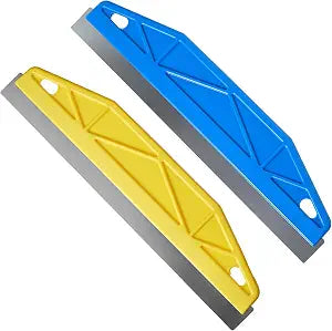 Painter's Trim Guard 12 Inch Paint Shield for Trim, 2 Pcs Painting Edger Tool for Walls, Professional Paint Cutting Edge Tool for Precise Trimming(Yellow+Blue)