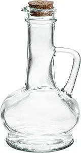 Restaurantware-RW Base 8-Ounce Olive Oil Dispenser, 1 Kitchen Oil Dispenser Bottle - With Cork Lid, Non-Leaking, Clear Glass Pourer, For Cooking Or Salad Dressings