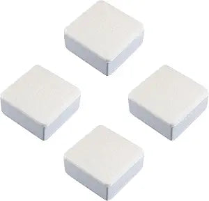 1.2 Inch Self-Adhesive Furniture Riser, Square Carbon Steel Bed Table Sofa Lift Heavy Duty Bed Riser, Adds 1.2 Inch Height with Felt Pad (4Pcs/White)