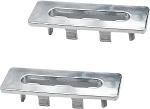 2 Pack Plastic Bathroom Sink Trim Overflow Cover Insert Sink Basin Overflow Trim Rectangle Drain Cap in Hole Round Caps for Kitchen Bathroom