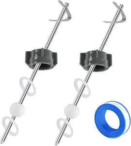 2 Pieces Lavatory Pop up Center Piece Assembly, Pop-Up Drain Repair Kit Compatible with Price Pfister Pop up Stopper and Other Popular Brands, Pivot Rod Bathroom Sink Repair Kit, Chrome