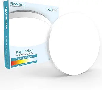 Leetdud Flush Mount LED Ceiling Light Hardwired 9 Inch, 18W 1800LM, 5 CCT