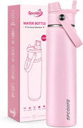 Insulated Water Bottle 26oz, Cold 24H, Leakproof 2-in-1 Straw & Spout Lid