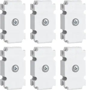 Weysat 6 Pcs Joiner Plates Set Closet Support Brackets Parts Shelf Organizer Joiner Plate Connectors for Shelf Organizer Grid Wall Clamps Grid Connectors