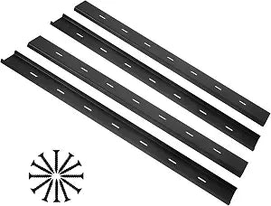 Set of 4 C Channel Steel Support for Table Top Live Edge Slab, 24" x 1/2" Leg Hidden Metal Support Bracing C Channel Bracket with Screws for Woodworking or DIY Projects, 24 Inch
