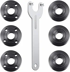 7PCS Angle Grinder Nut Wrench Kit 5/8-11 Flange Metal Lock Nut