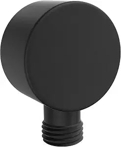 HammerHead Showers Solid Metal Drop Ell Wall Mount Elbow, 1/2" Shower Hose Connector, Round Handheld Shower Head Elbow Adapter, Shower Drop, Matte Black