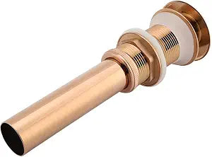 G1 1/4" Bathroom Sink Drain with Overflow Vessel Sink Lavatory Vanity Up Drain Stopper(Rose Gold)