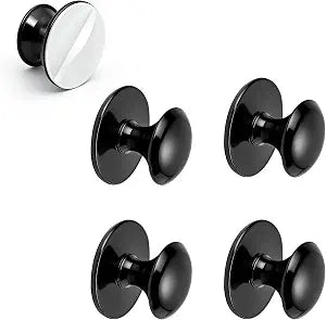 Self Adhesive Cabinet Knobs, 4 Pack, Black