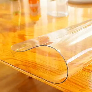 Clear Desk Mat 30 x 48 Inch, 1.5mm Thick Clear Table Protector, Protector for Dining Room Table, Waterproof Vinyl Tablecloth Pad Mat for Kitchen, Dresser, Writing Desk