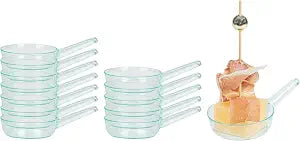 Restaurantware 1 oz Round Plastic Seagreen Mini Sauce Pan, 100 Pack