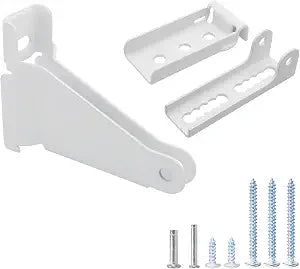 Reinforced Storm Door Closer Bracket Kit, Heavy-Duty Screen Door Closer Replacement Part for Andersen, Emco, Larson & Pella 40201 Door Repair Kits, Protecting Doors from Strong Wind Damage (White)